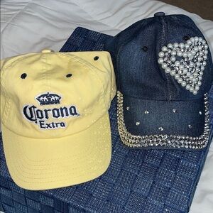Corona Yellow and Denim Caps Set